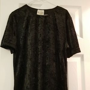 Small Crushed Velvet Short Sleeve Shirt